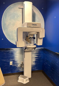 State-of-the-art dental X-ray equipment in a kid-friendly setting.